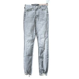 H&M Womens Super Skinny High Waist Ankle Length Jeans Gray 6 New